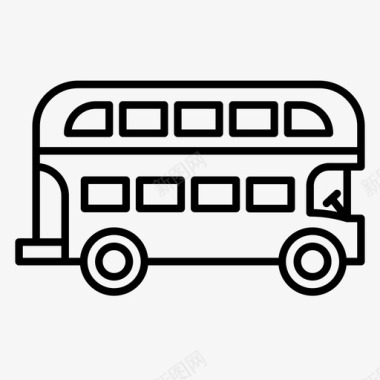 巴士双层巴士伦敦图标图标