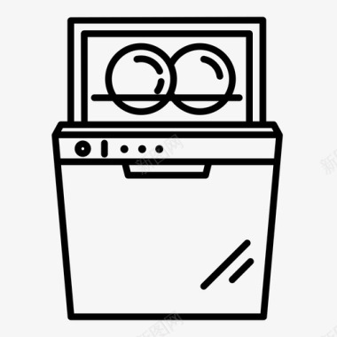 洗碗机清洁剂家用图标图标