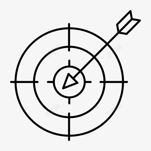 目标成就飞镖图标svg_新图网 https://ixintu.com 成就 技术 目标 网络和搜索引擎优化线图标 飞镖