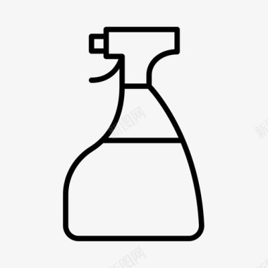 清洁剂瓶子家务图标图标