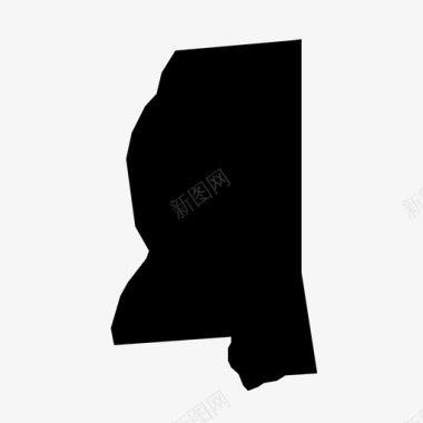 密西西比美国地理图标图标