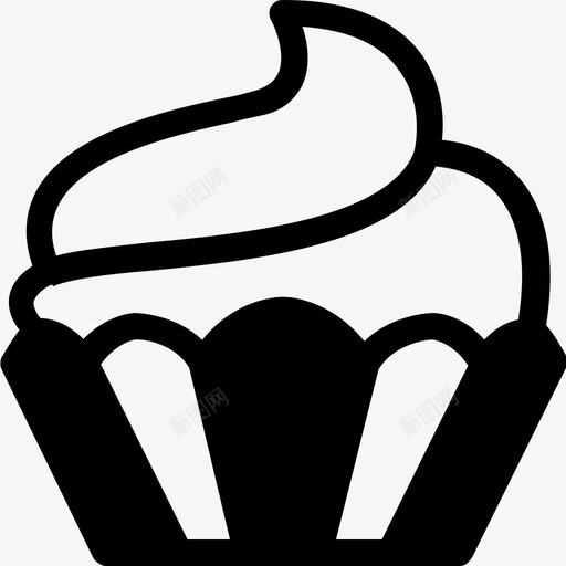 纸杯蛋糕黑洋食品收藏雕文图标svg_新图网 https://ixintu.com 纸杯蛋糕 黑洋食品收藏雕文