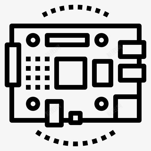 主板芯片计算机图标svg_新图网 https://ixintu.com 主板 机器人 核心 编程 芯片 计算机