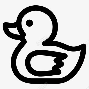 鸭子宝宝洗澡图标图标