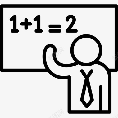 教数学教育高分的教师图标图标