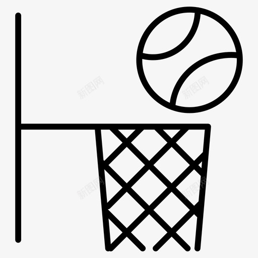 篮球圈扣篮运动瘦图标svg_新图网 https://ixintu.com 扣篮 篮球圈 运动瘦