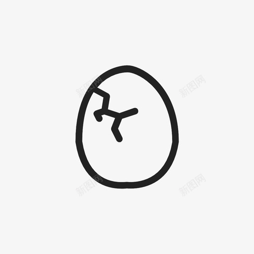 鸡蛋碎的裂缝图标svg_新图网 https://ixintu.com 母鸡 碎的 裂缝 食物 鸡蛋