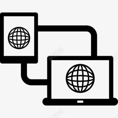 移动和PC连接技术开发图标图标