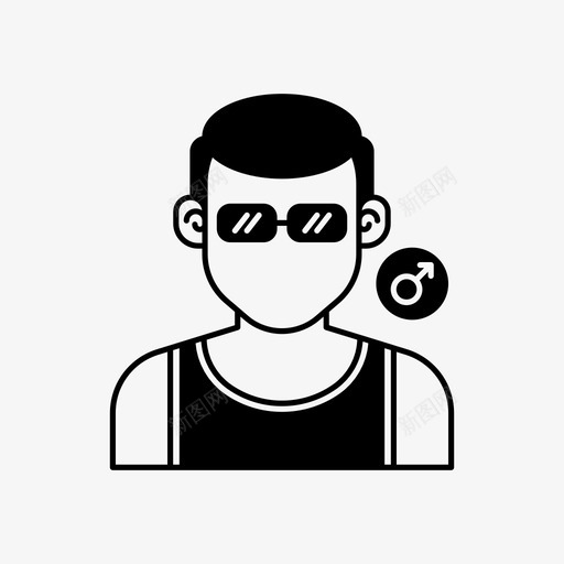 戴眼镜的男人化身男图标svg_新图网 https://ixintu.com 化身 化身男人 戴眼镜的男人 用户 男