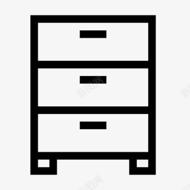 衣柜抽屉档案橱柜图标图标