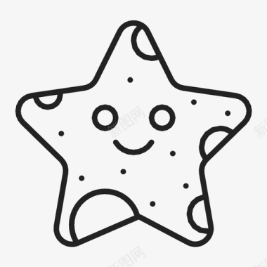 饼干甜点星星图标图标