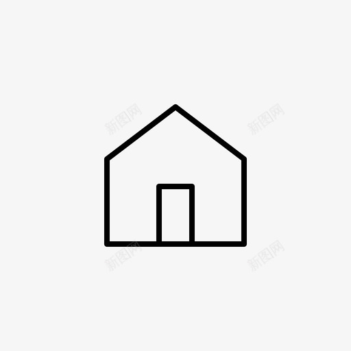 家建筑物小屋图标svg_新图网 https://ixintu.com 家 小屋 居民 建筑物 房子 移动图标