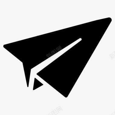 纸火箭传递邮件图标图标
