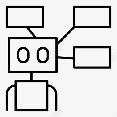 机器人自动汽车图标图标
