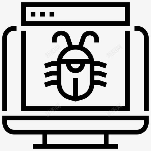 计算机错误编码器图标svg_新图网 https://ixintu.com 病毒 编码器 编程 计算机 错误