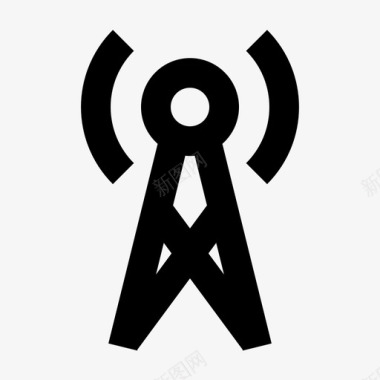 塔网络无线电图标图标