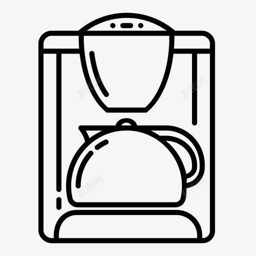 咖啡机饮料卡布奇诺图标svg_新图网 https://ixintu.com 卡布奇诺 厨房用具 咖啡机 饮料