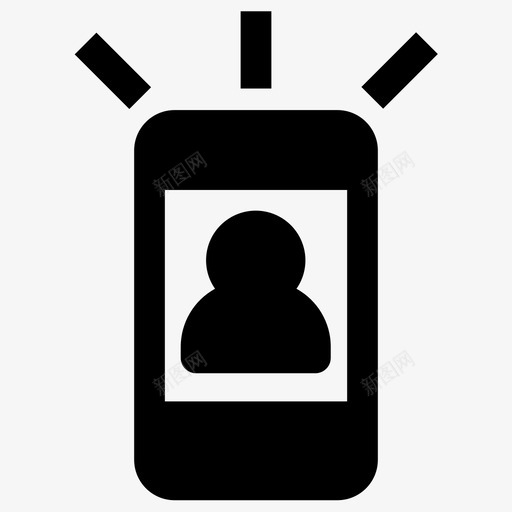 智能手机通话视频图标svg_新图网 https://ixintu.com 智能手机 视频 通话