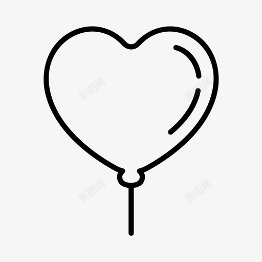心气球生日庆祝图标svg_新图网 https://ixintu.com 庆祝 心气球 情人节 派对 爱情 生日