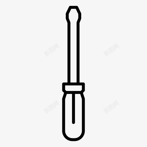 螺丝刀建筑工建筑图标svg_新图网 https://ixintu.com 工具 建筑 建筑工 螺丝刀