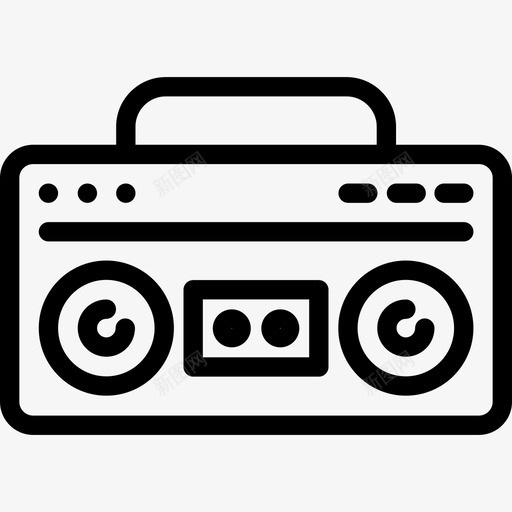 盒式录音机技术小工具图标svg_新图网 https://ixintu.com 小工具 技术 盒式录音机