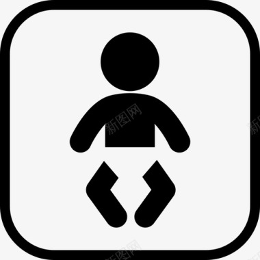 婴儿区人适应症图标图标
