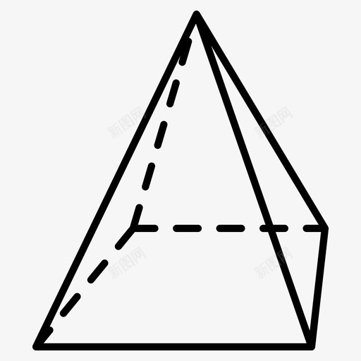 金字塔金字塔形状几何形状图标svg_新图网 https://ixintu.com 几何形状 金字塔 金字塔形状