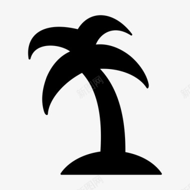 棕榈树椰子树树图标图标
