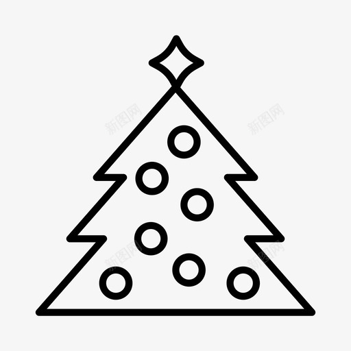 圣诞树圣诞树装饰圣诞快乐图标svg_新图网 https://ixintu.com 圣诞快乐 圣诞树 圣诞树装饰
