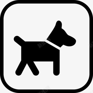 遛狗标志动物适应症图标图标