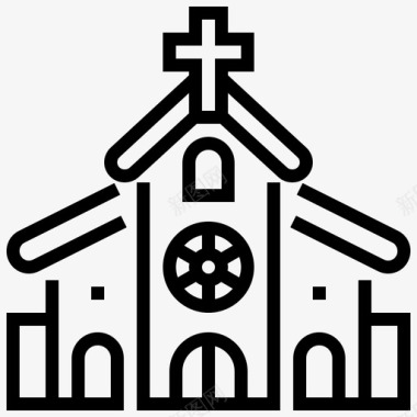 教堂建筑城市元素2图标图标