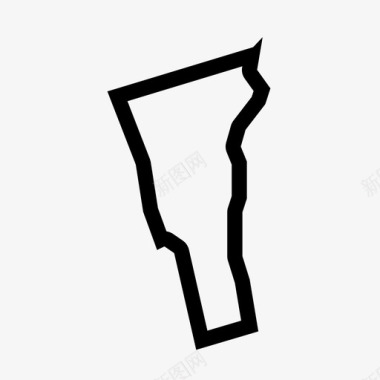 美国佛蒙特州地理地图图标图标