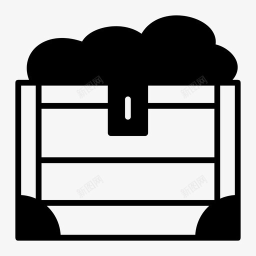 宝箱集装箱财富图标svg_新图网 https://ixintu.com 宝箱 海盗 财富 集装箱