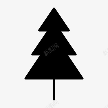 圣诞树新年松树图标图标