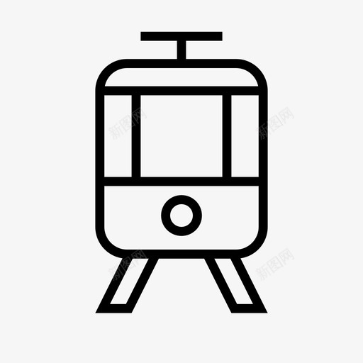 有轨电车城市列车地铁图标svg_新图网 https://ixintu.com 交通 地铁 城市列车 有轨电车