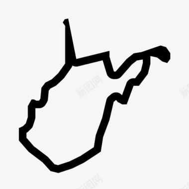 西弗吉尼亚美国地理图标图标