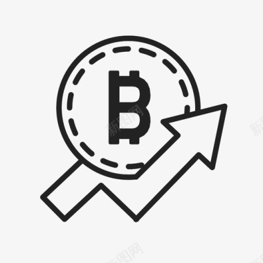比特币增长比特币货币图标图标