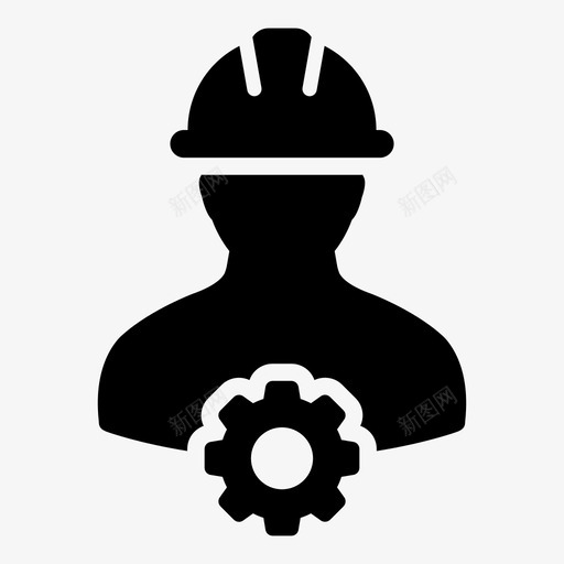 建筑工人企业cog图标svg_新图网 https://ixintu.com cog 个人 企业 劳工 建筑工人 建筑工人图标业务向量样式16 齿轮