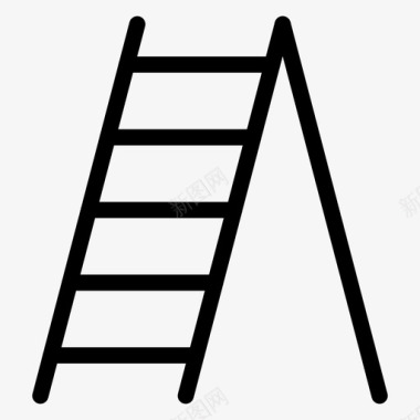 梯子攀爬建筑图标图标