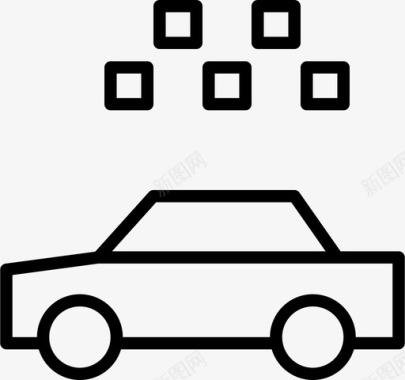 汽车出租车运输工具图标图标