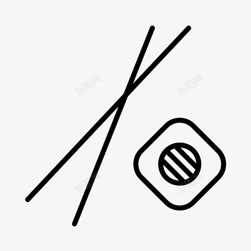 日本亚洲筷子图标svg_新图网 https://ixintu.com 亚洲 寿司 日本 烹饪 筷子 食物