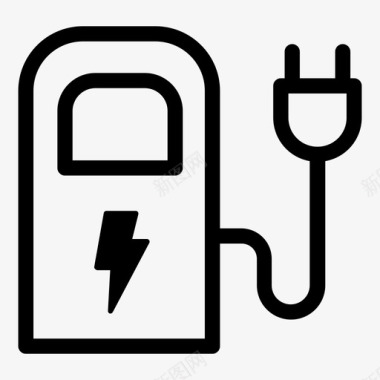 电动车充电器图标图标