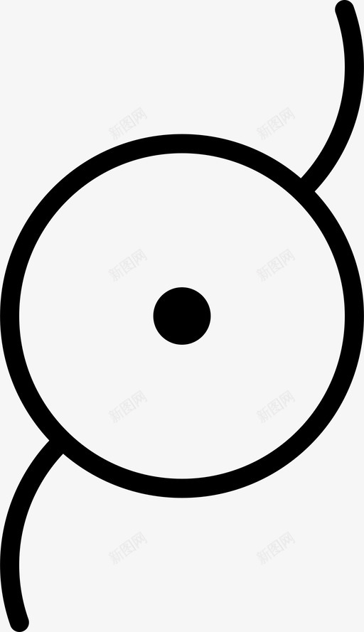 圆圈中心圆盘图标svg_新图网 https://ixintu.com 中心 圆圈 圆盘 护盾 箭头和细框 转弯 运动