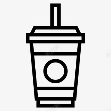 冷咖啡凉爽饮料图标图标