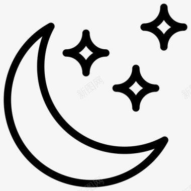 月亮万圣节夜晚图标图标
