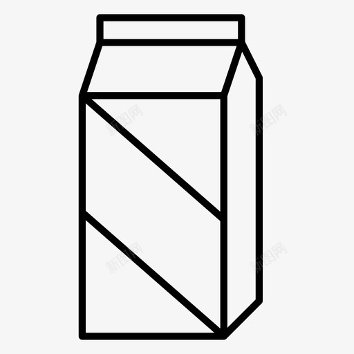 牛奶盒果汁橙汁图标svg_新图网 https://ixintu.com 产品 果汁 橙汁 牛奶盒