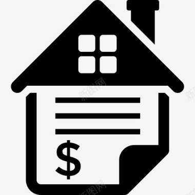 房屋合同房屋投资抵押贷款图标图标