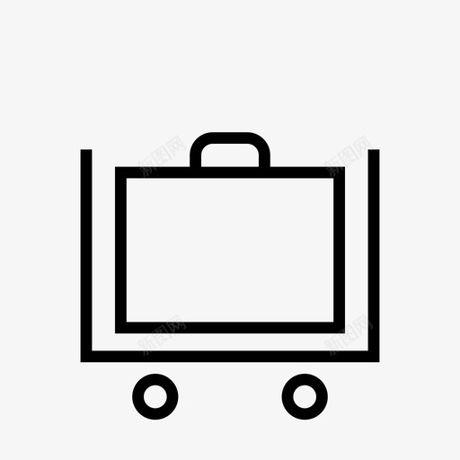 行李车机场运输工具图标svg_新图网 https://ixintu.com 机场 行李车 运输工具