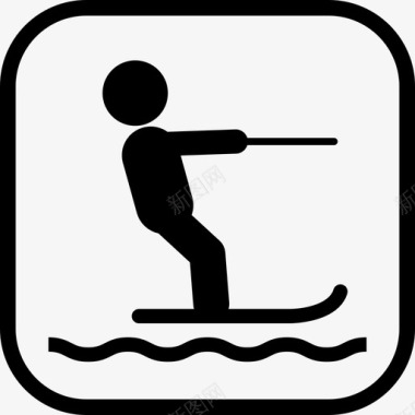 喷气式冲浪标志运动指示图标图标