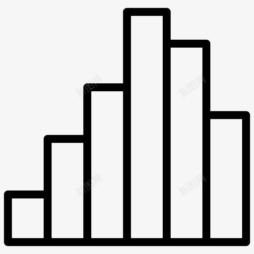柱状图统计数据可视化图标svg_新图网 https://ixintu.com 数据可视化 柱状图 统计
